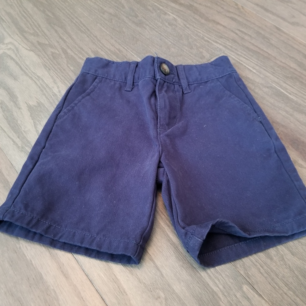 Hope & Henry Twill Chino Shorts – Navy, Size 2T